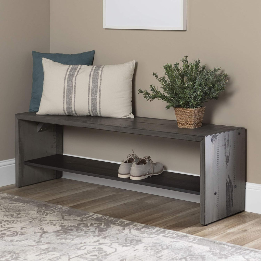60 Inch 2 Tier Solid Wood TV Stand W240