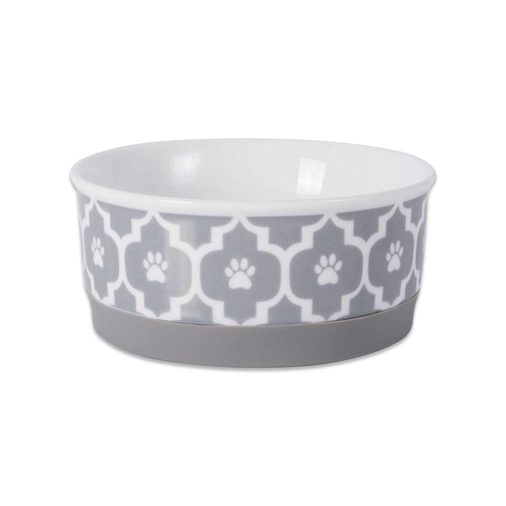 White Marble Pet Bowl Set of 2 W470
