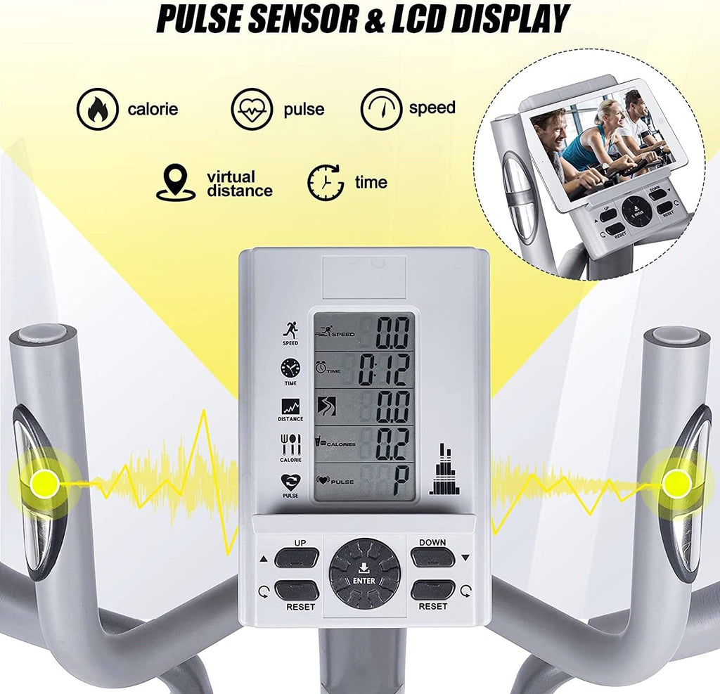 Adjustable Magnetic Elliptical Cross Trainer with LCD Monitor G8961