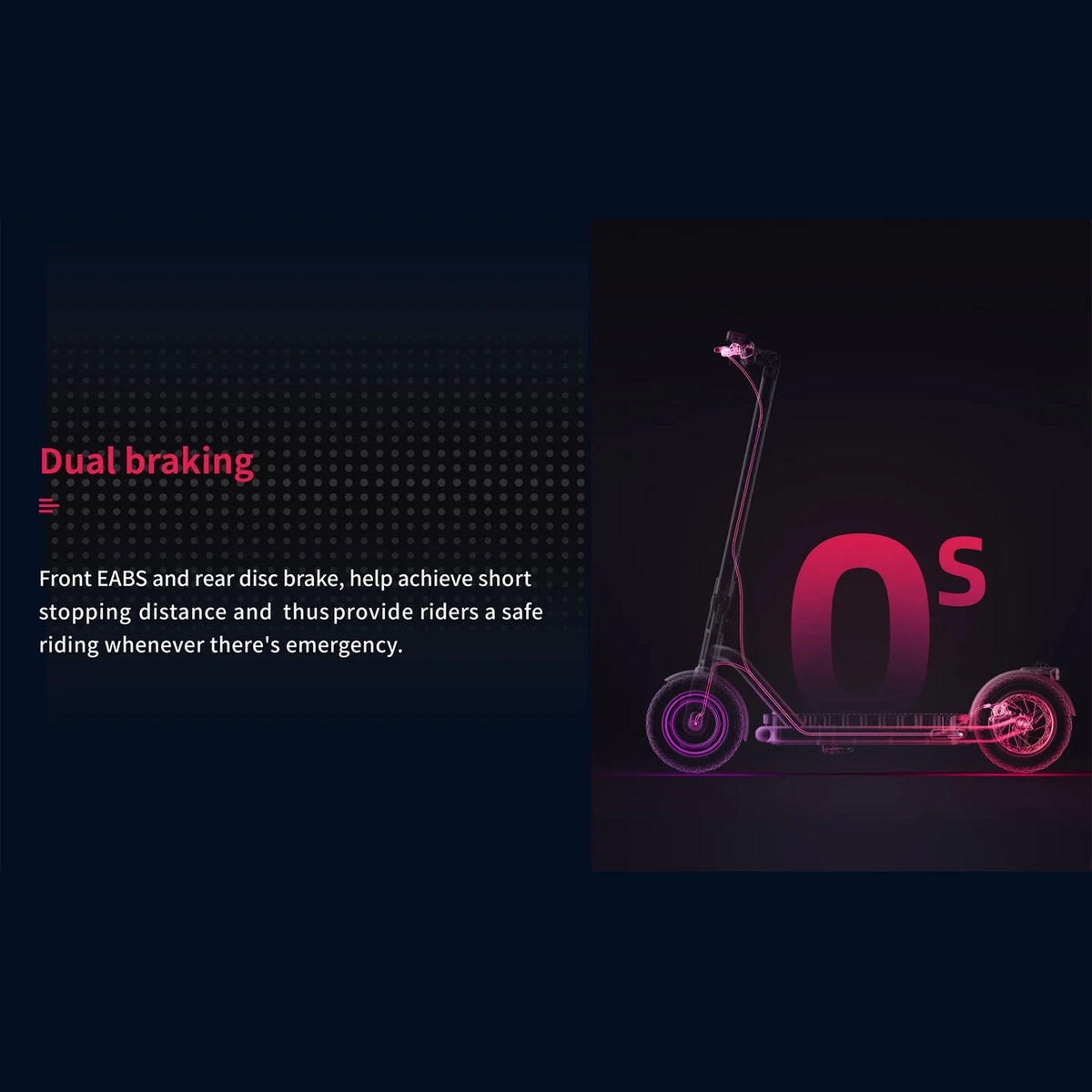 N65 Electric Scooter 500W Motor 10'' Tires Dual-braking K93488