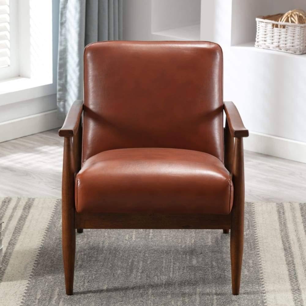 Black Leather Accent Chair K510