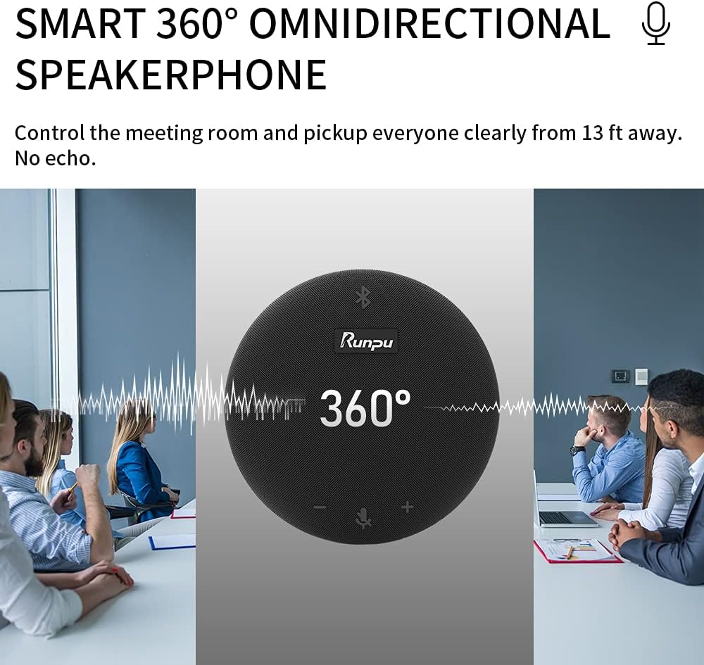 Wireless Bluetooth USB Conference Room Omnidirectional Microphone Speaker C1505