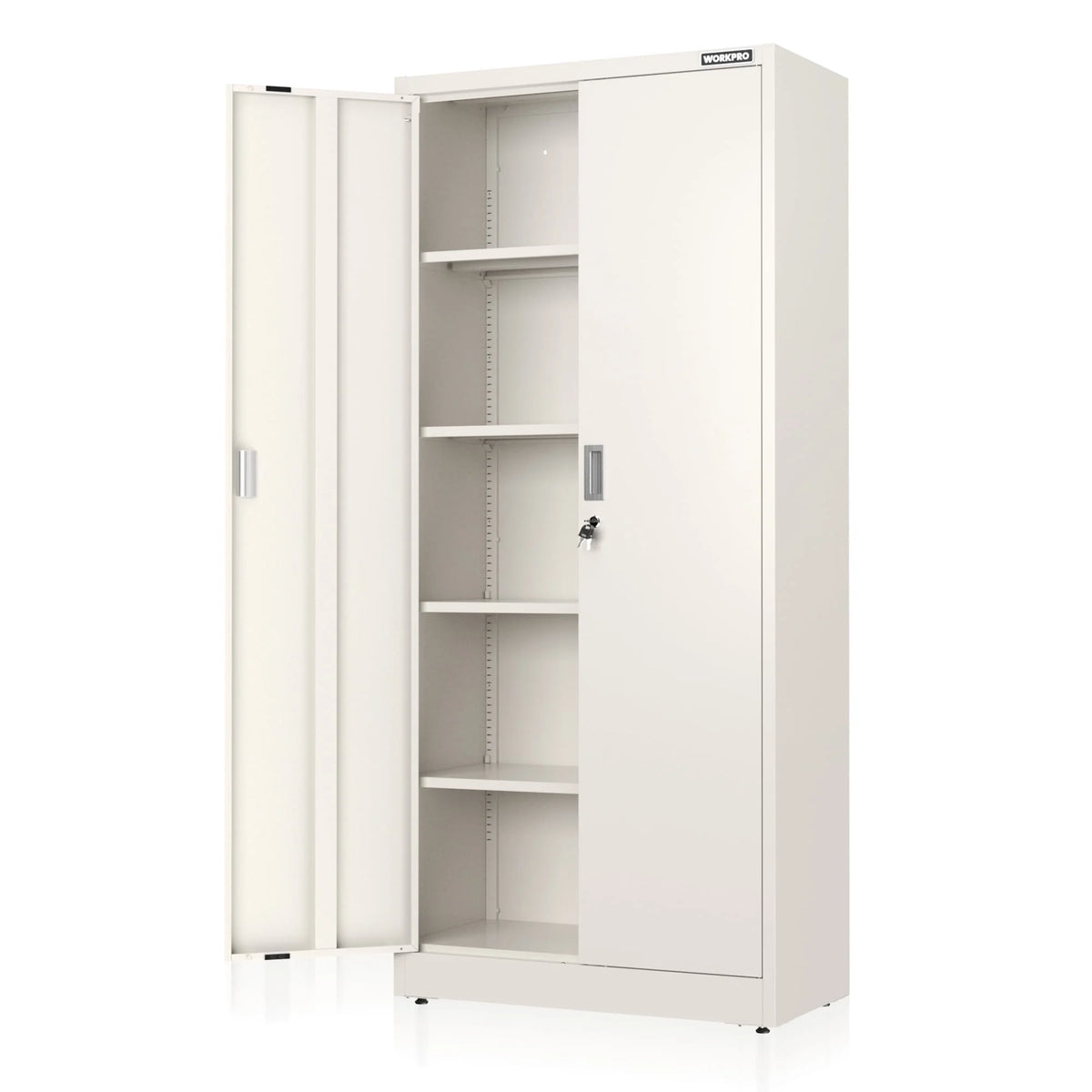 Metal Garage Storage Cabinet White V75144