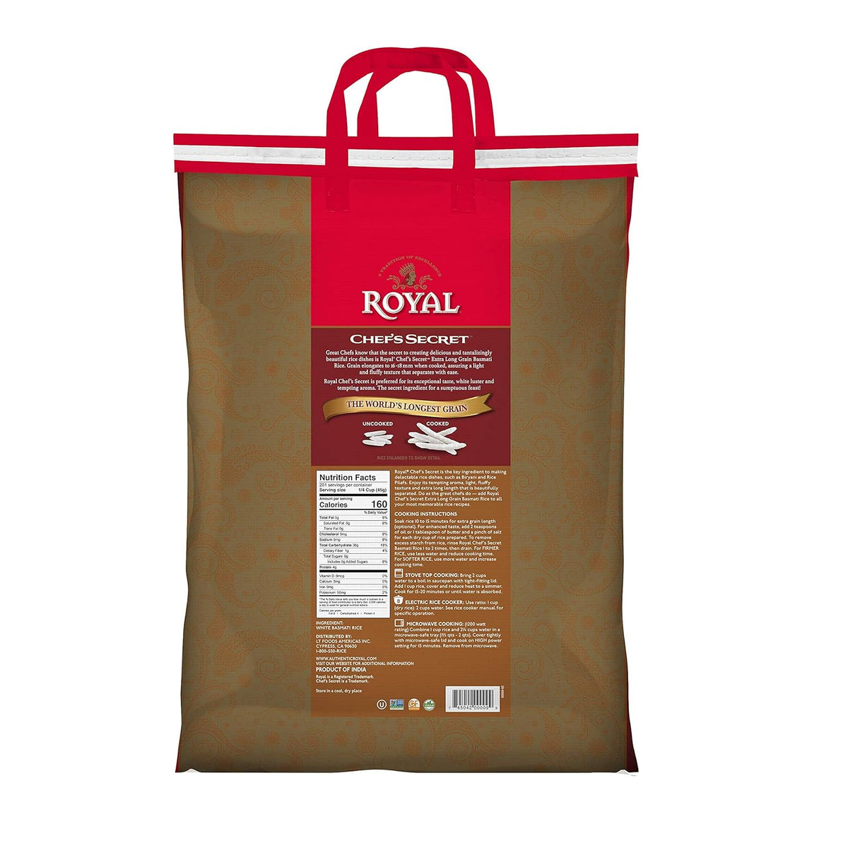 Extra Long Basmati Rice, 320 Ounce U455935