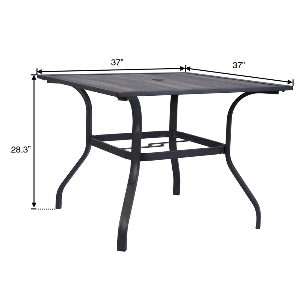 Outdoor Patio Dining Table 37" x 37" Brown P56348