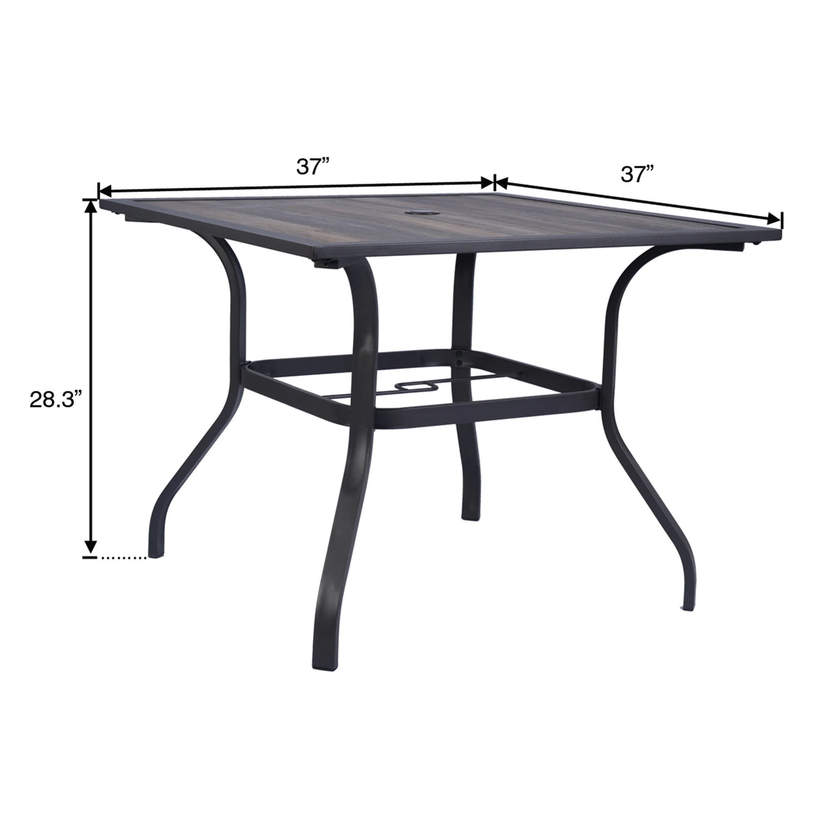 Outdoor Patio Dining Table 37" x 37" Brown P56348