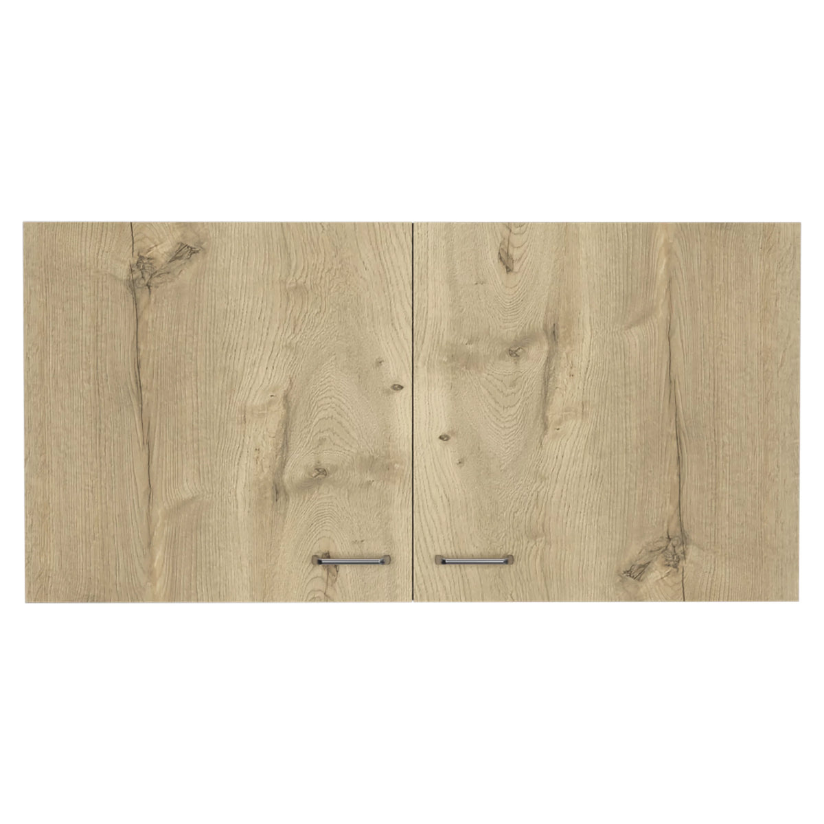 Rectangle 2-Door Wall Cabinet White and Light Oak O268210