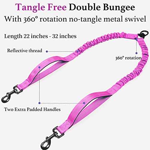 Double Dog Leash 360 Swivel No Tangle R7687