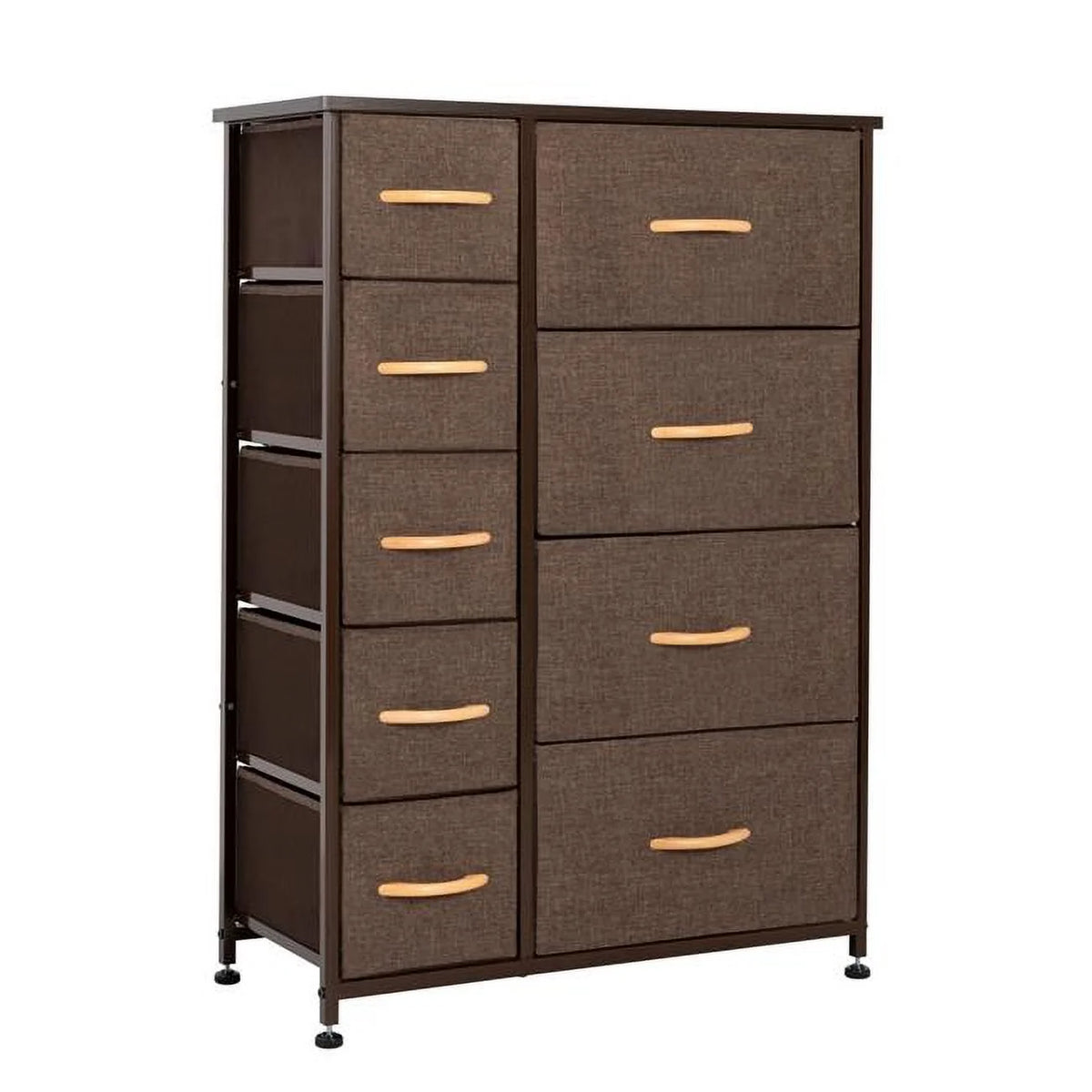 Brown Steel & Fabric Nine Drawer Combo Dresser G235