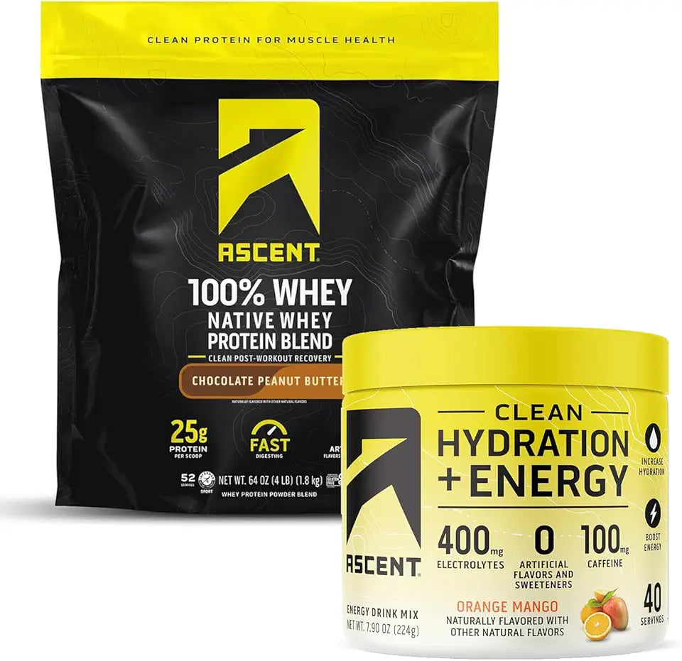 Chocolate Peanut Butter Whey Protein Powder & Orange Mango Electrolytes Z66620