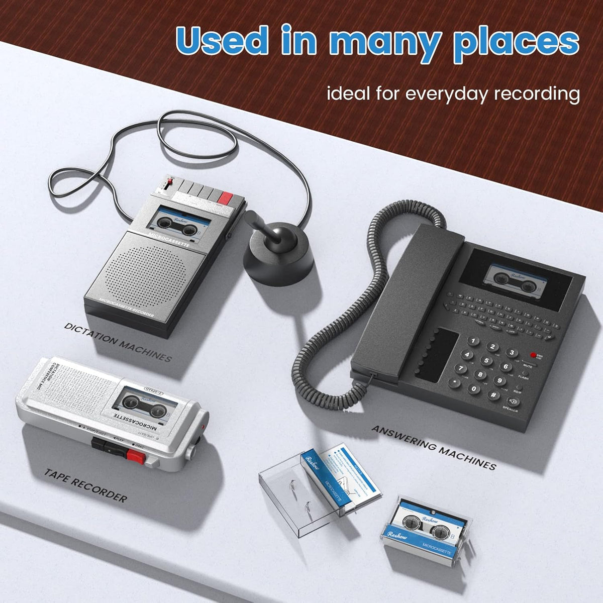 3 Pack Micro Cassette Tapes Blank for Recording MC-60 Minutes J560825