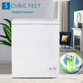 5 Cubic Feet Chest Freezer with Removable Basket J86806