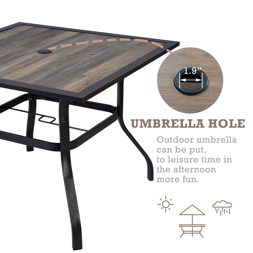 Outdoor Patio Dining Table 37" x 37" Brown P56348