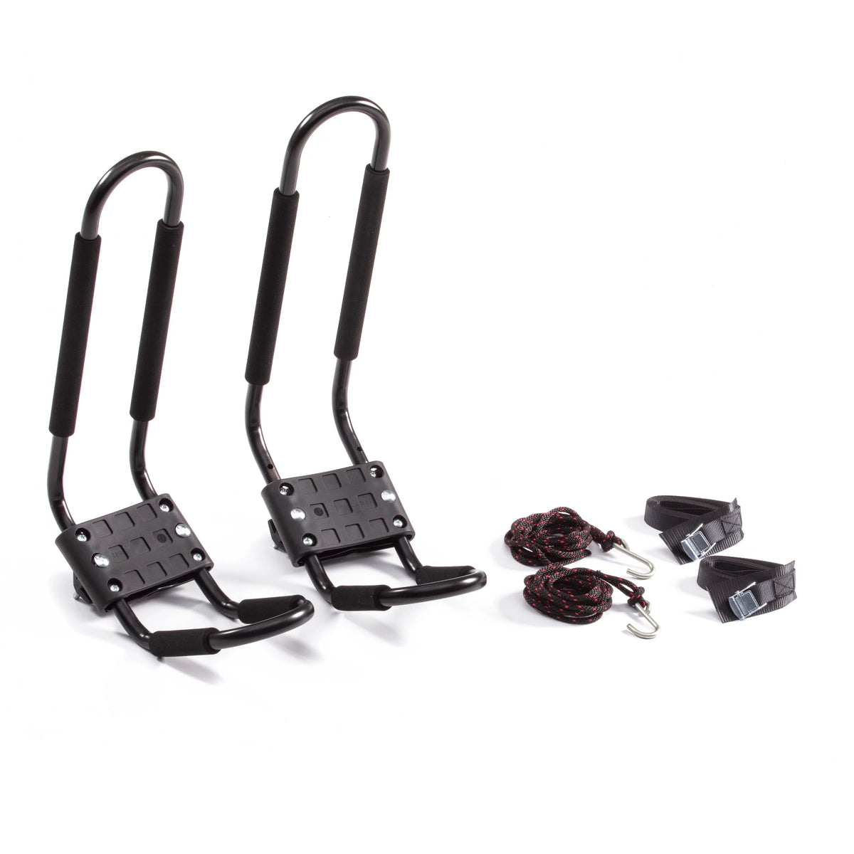 Black Roof-Mounted Kayak Carrier with Straps & Hardware B404