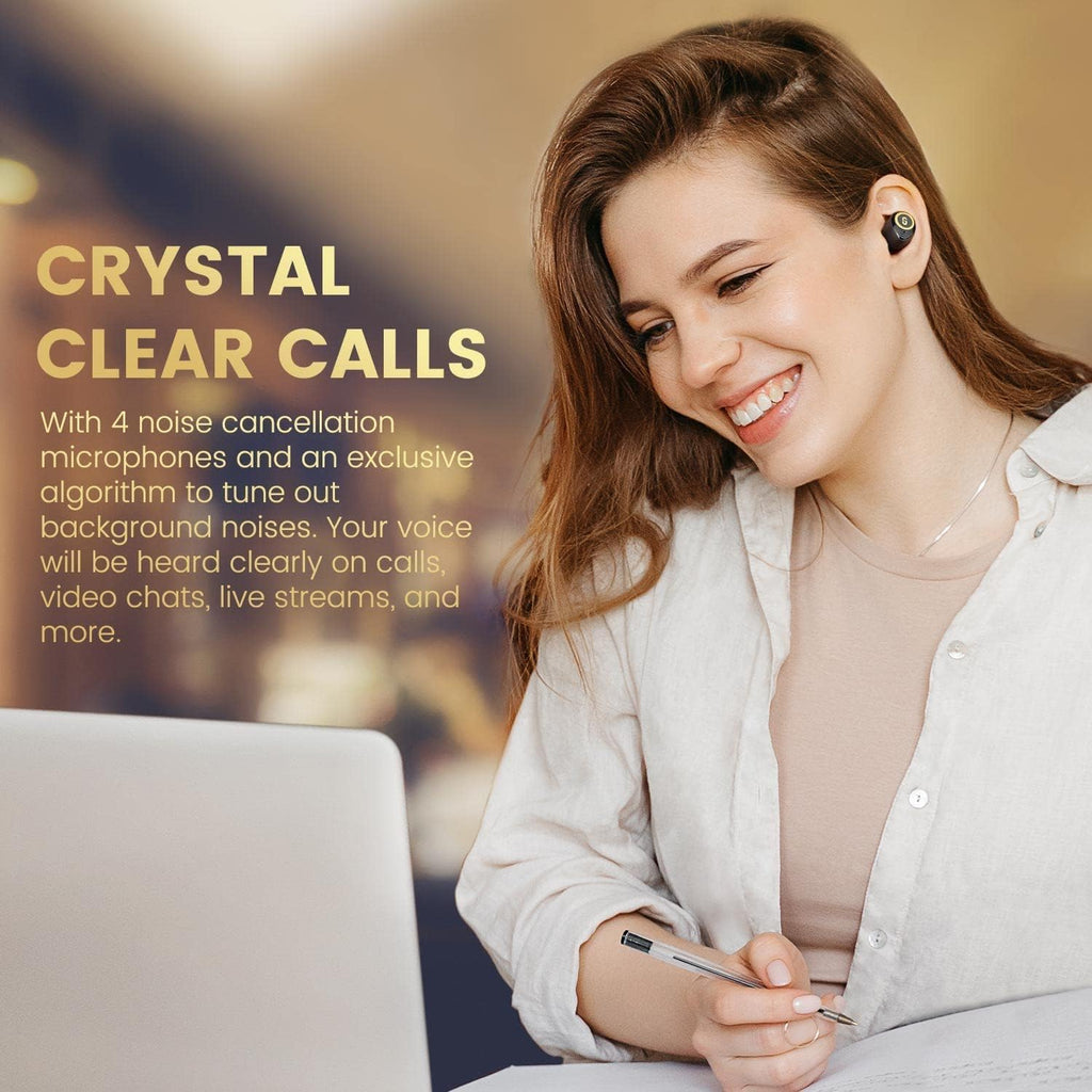 Hybrid Active Noise Cancelling Earbuds, Wireless Bluetooth 5.2 Earphones with ANC Transparent Mode, 4 Mics, 30H Play Time, IPX5 Waterproof J631135