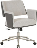 White Bouclé Fabric Task Chair Z6364