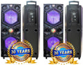 Dual 15" 3-Way Full-Range Powered DJ PA Bluetooth Loudspeaker M92337