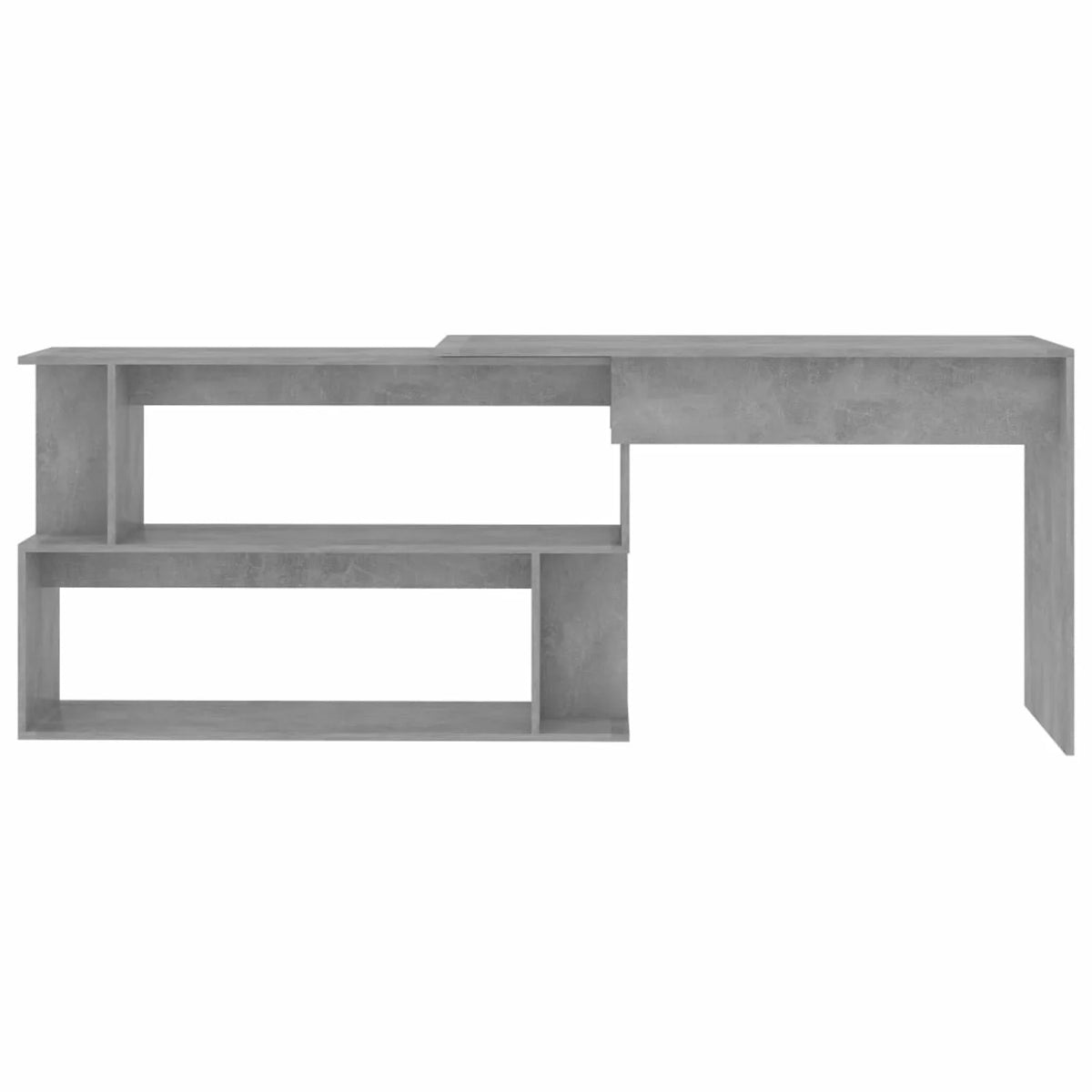 Concrete Gray Engineered Wood Corner Desk G224693