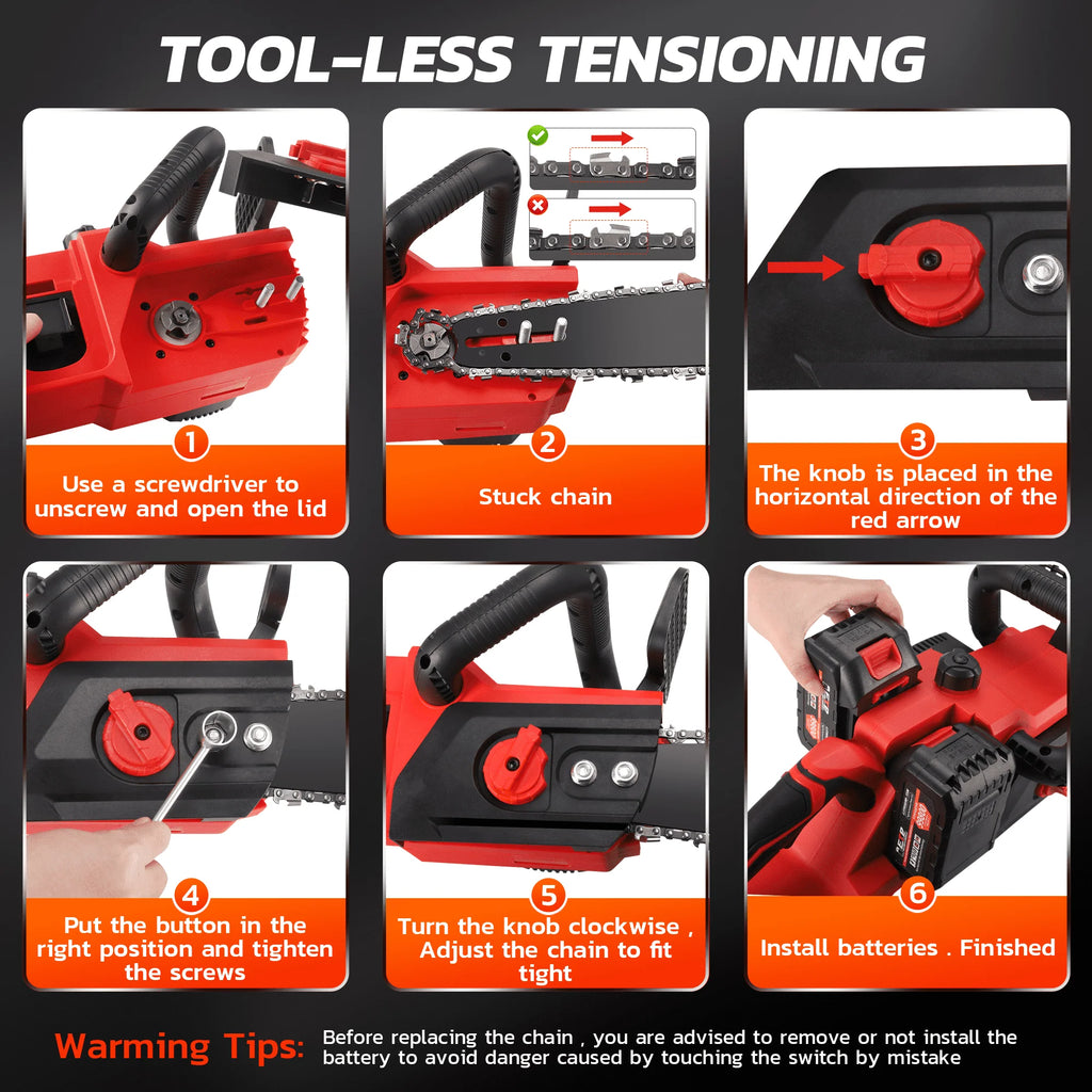 42V Cordless Brushless Chainsaw Kit with 2 Batteries A124853