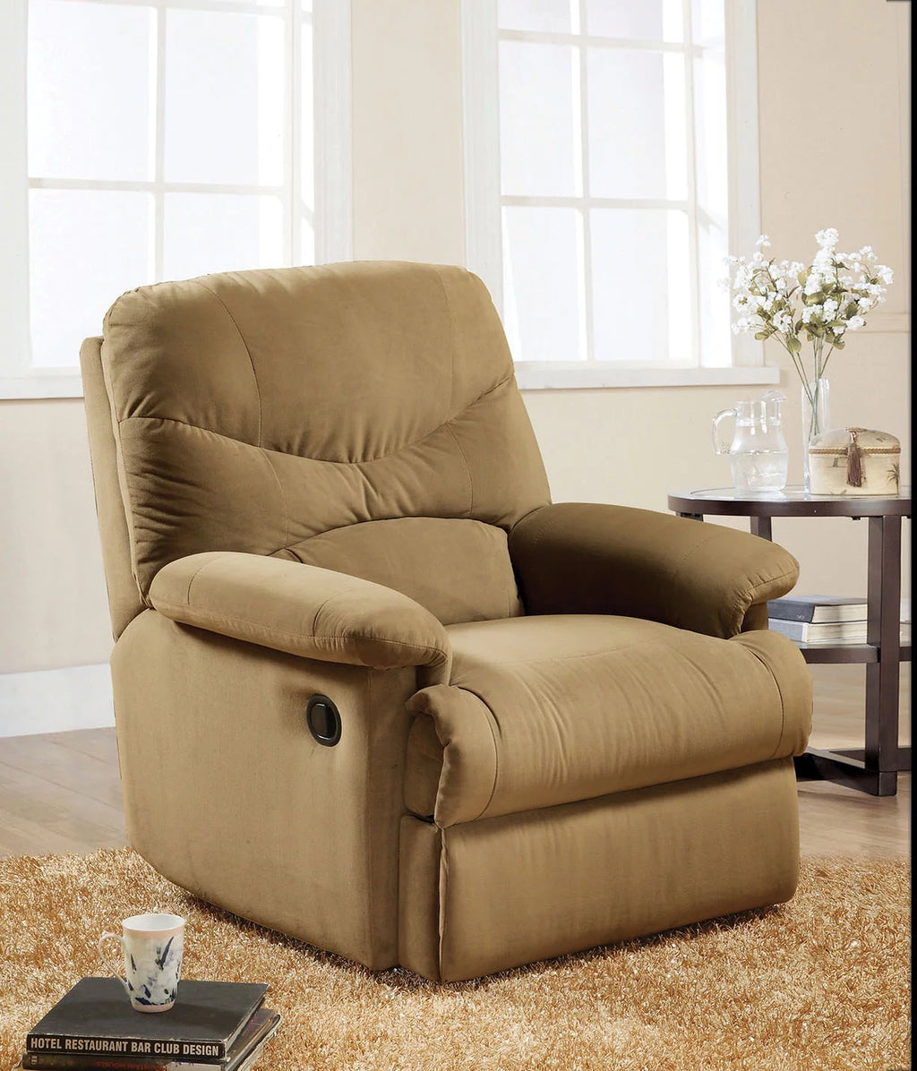 Light Brown Microfiber Recliner J950414