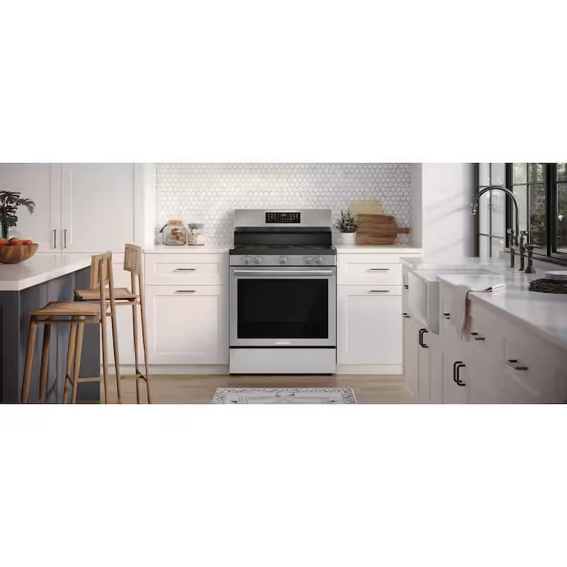 30 in 5 Element Stainless Steel Freestanding Range with True Convection and Air Fry B49464