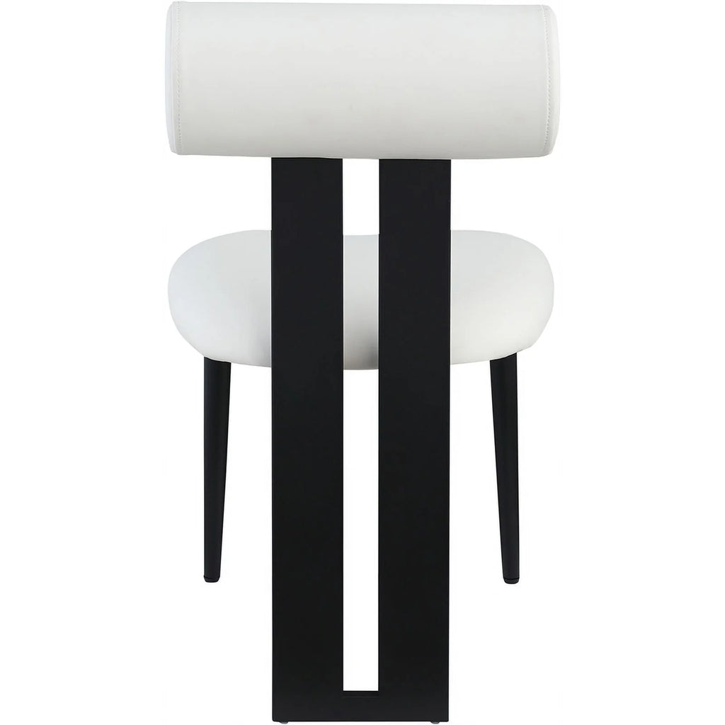 Cream Vegan Leather Dining Chair Set of 2 G2682