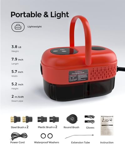 2500W Handheld Steam Cleaner with 1.1L Water Tank F223