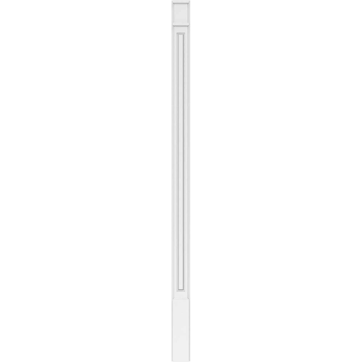 8x22W x 120x22H x 2x22P Raised Panel PVC Pilaster with Decorative Capital & Base (Pair) U72278