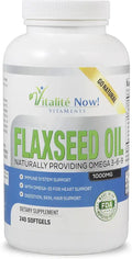 Organic Flaxseed Oil 1000mg Softgels 240 Count S8155