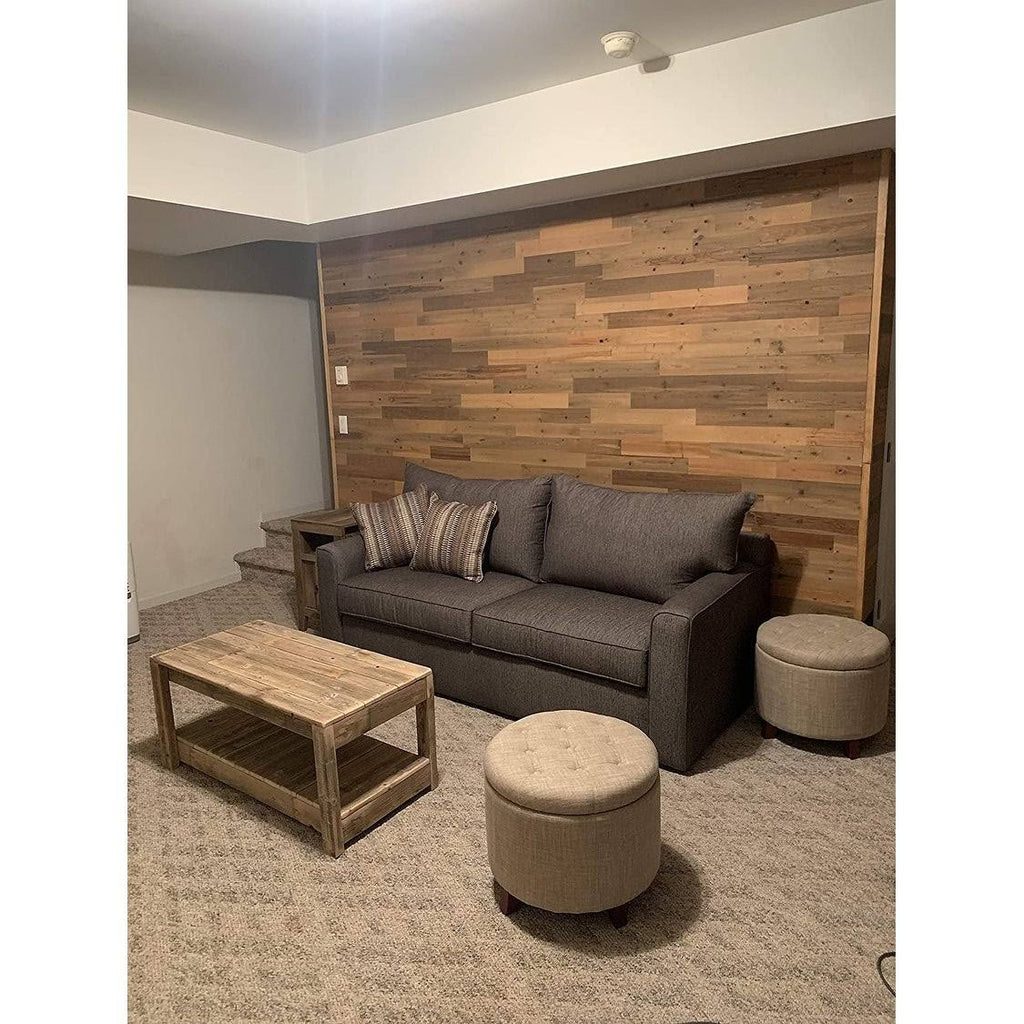 Reclaimed Wooden Wall Planks - Peel and Stick - 40 Sq. ft. - 5x22 Width P1522