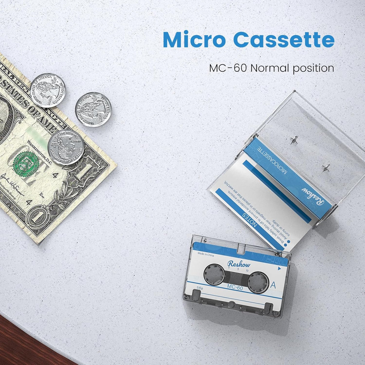 3 Pack Micro Cassette Tapes Blank for Recording MC-60 Minutes J560825