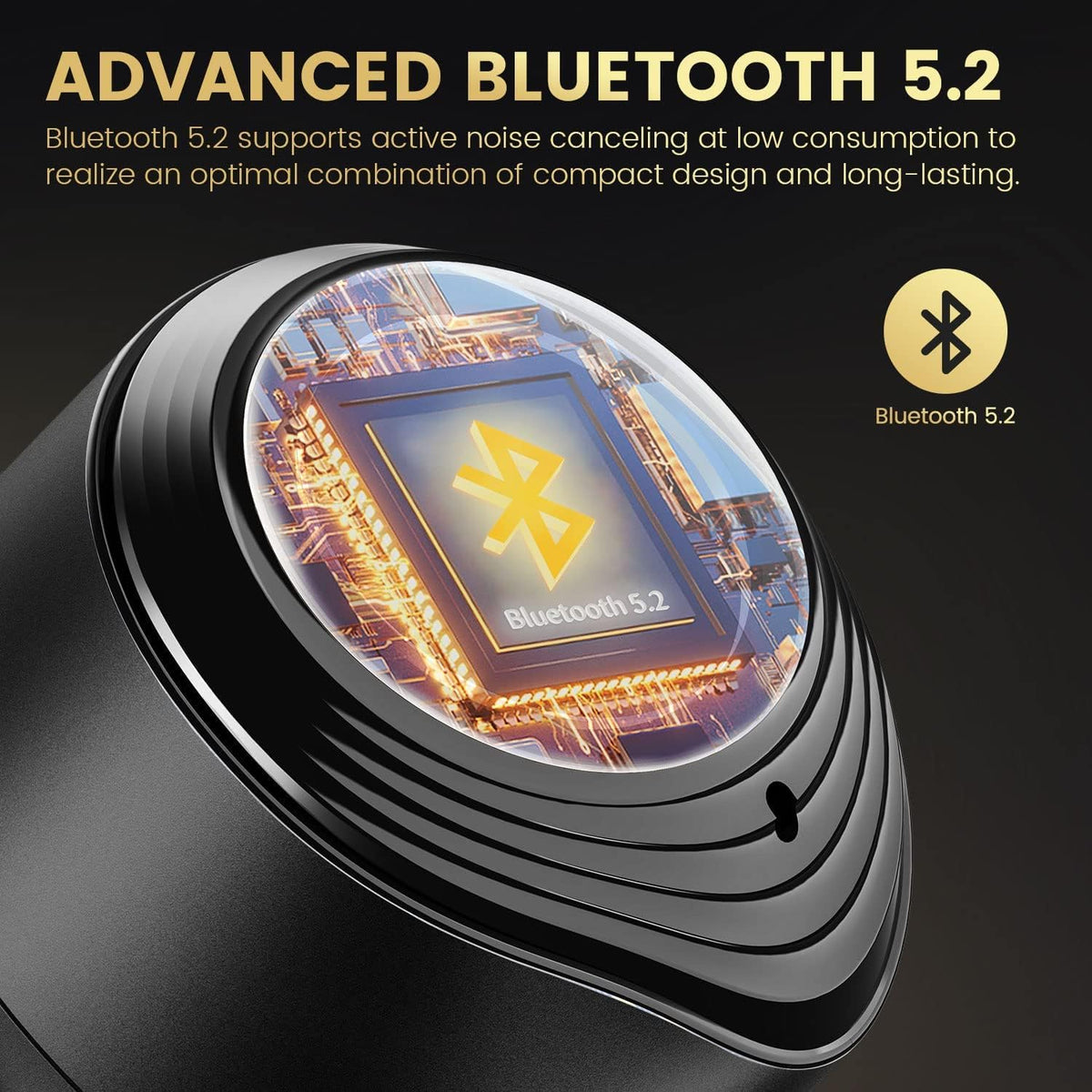 Hybrid Active Noise Cancelling Earbuds, Wireless Bluetooth 5.2 Earphones with ANC Transparent Mode, 4 Mics, 30H Play Time, IPX5 Waterproof J631135