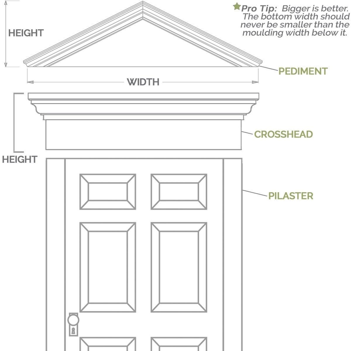 8x22W x 120x22H x 2x22P Raised Panel PVC Pilaster with Decorative Capital & Base (Pair) U72278