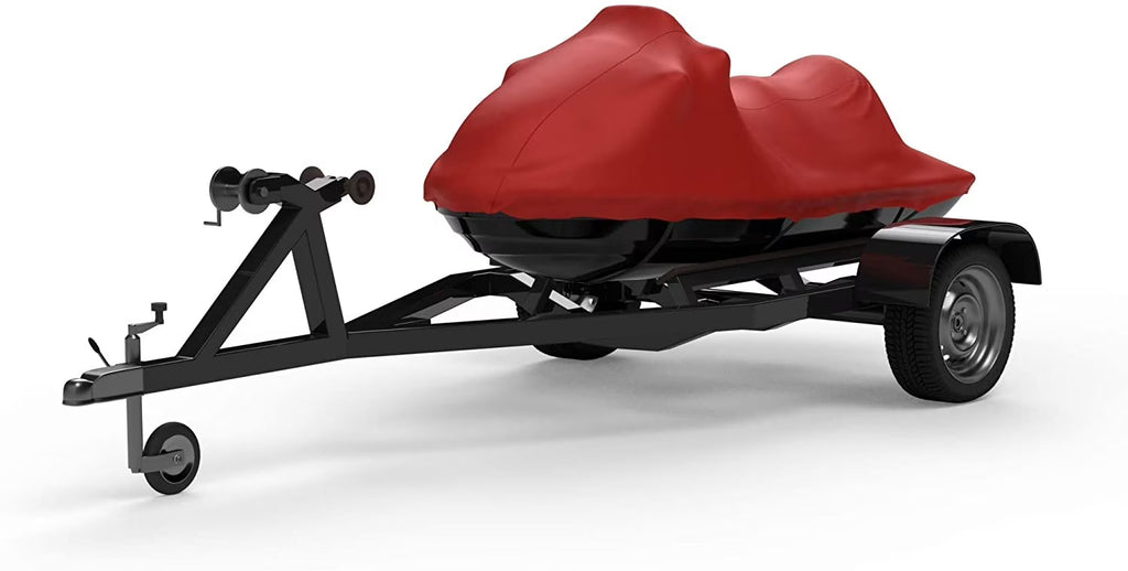Red Jet Ski Cover with Trailer Straps and Storage Bag L333