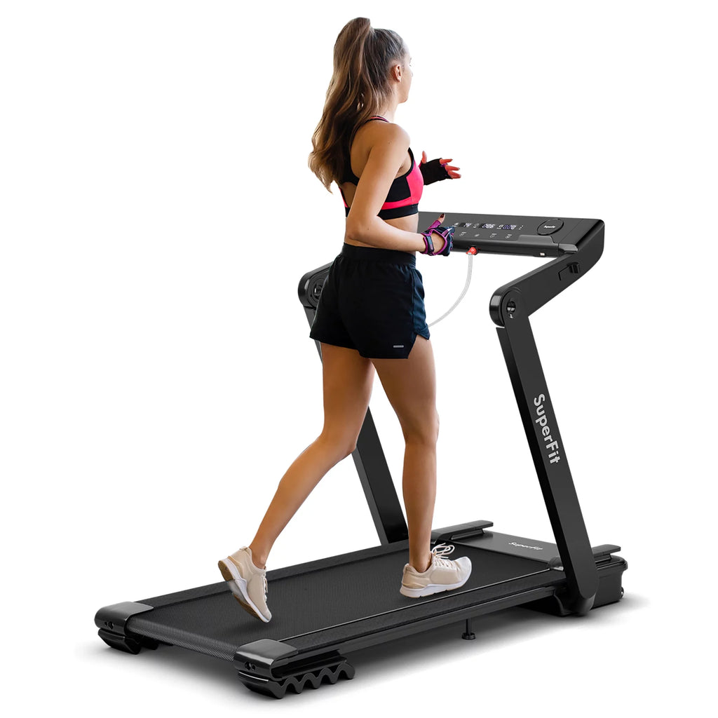 Foldable Electric Treadmill with Bluetooth Black G742152