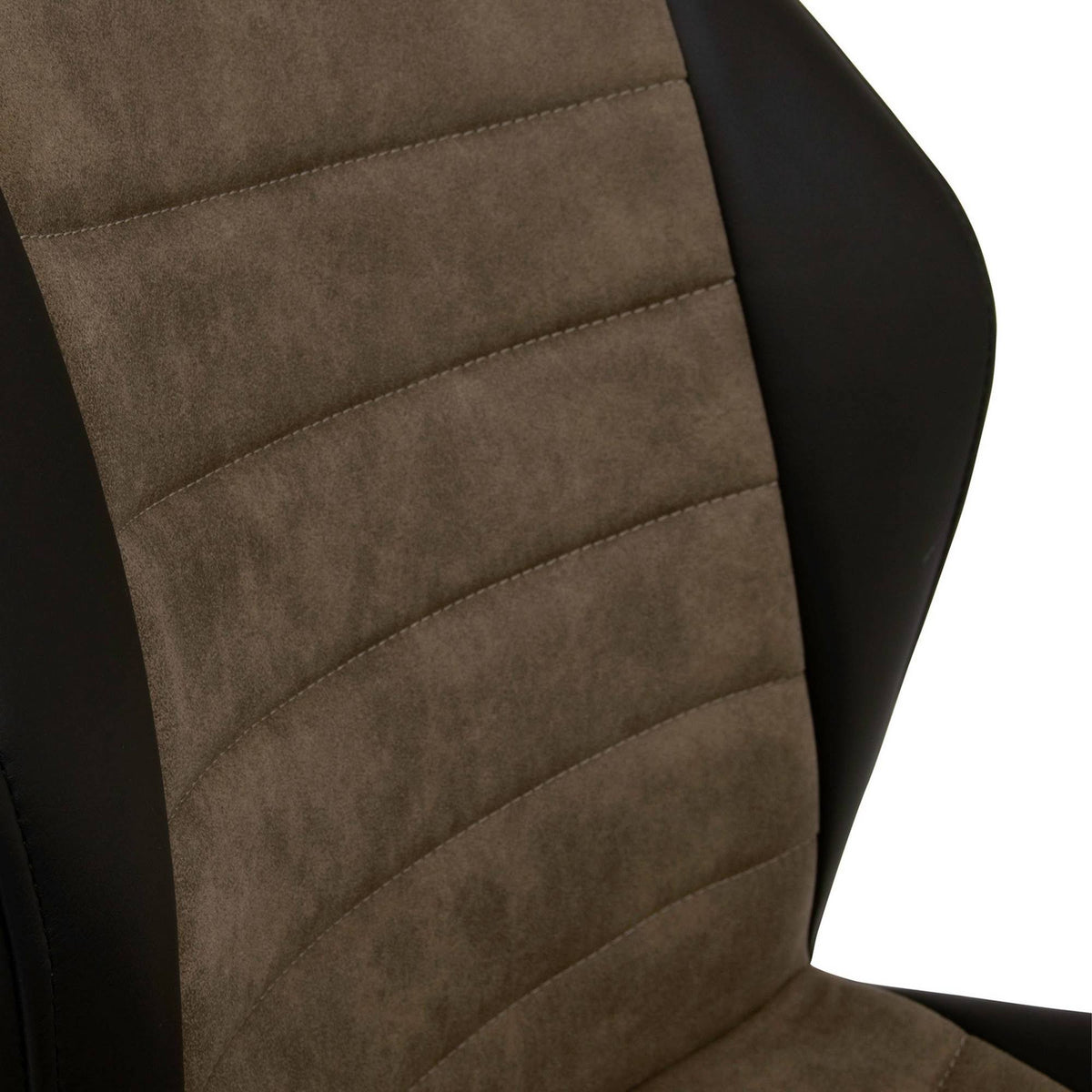 Black Brown Swivel Accent Chair with Metal Base S92755