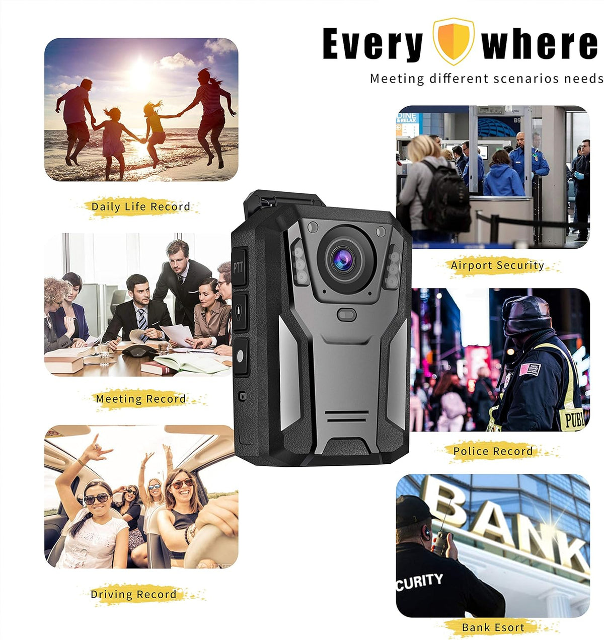 Police Body Camera with Infrared Night Vision P615622