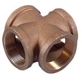 Brass 125 lb Lead Free 1/4x22 Cross NPT Female Fitting M24112