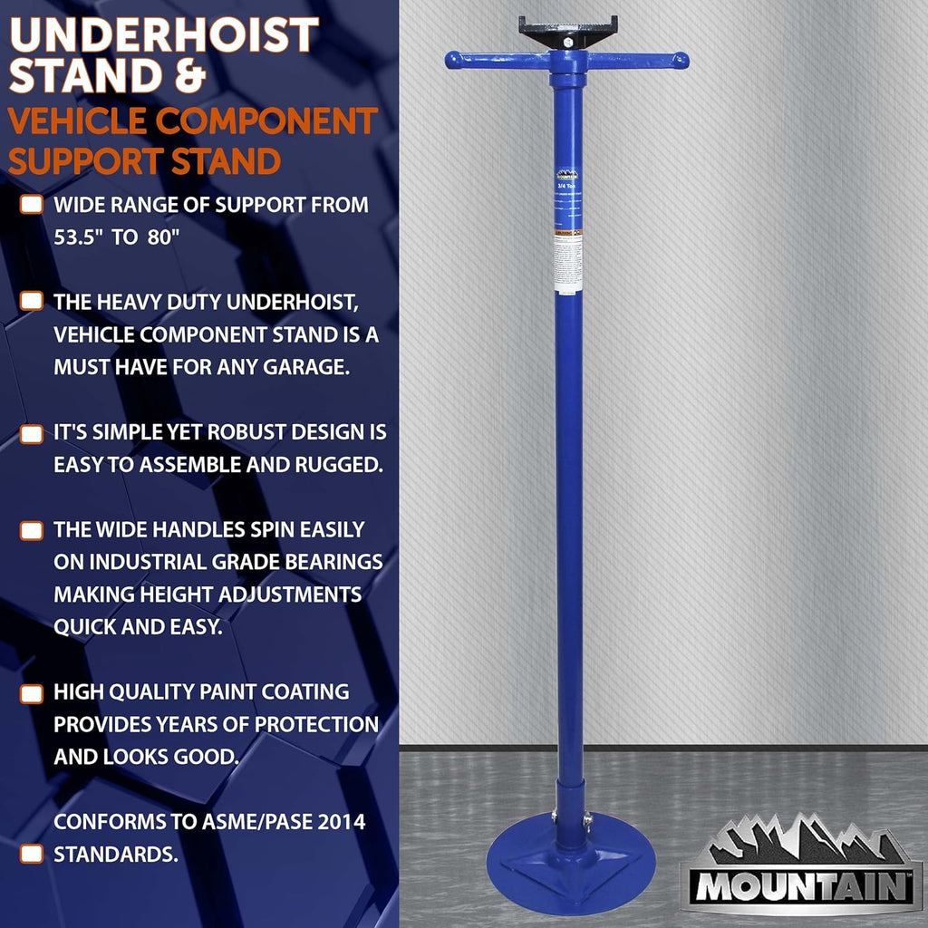 Utility Underhoist Stand and Vehicle Component Support Stand; Heavy Duty Steel, 1,500 Lb. Lift Capacity M650