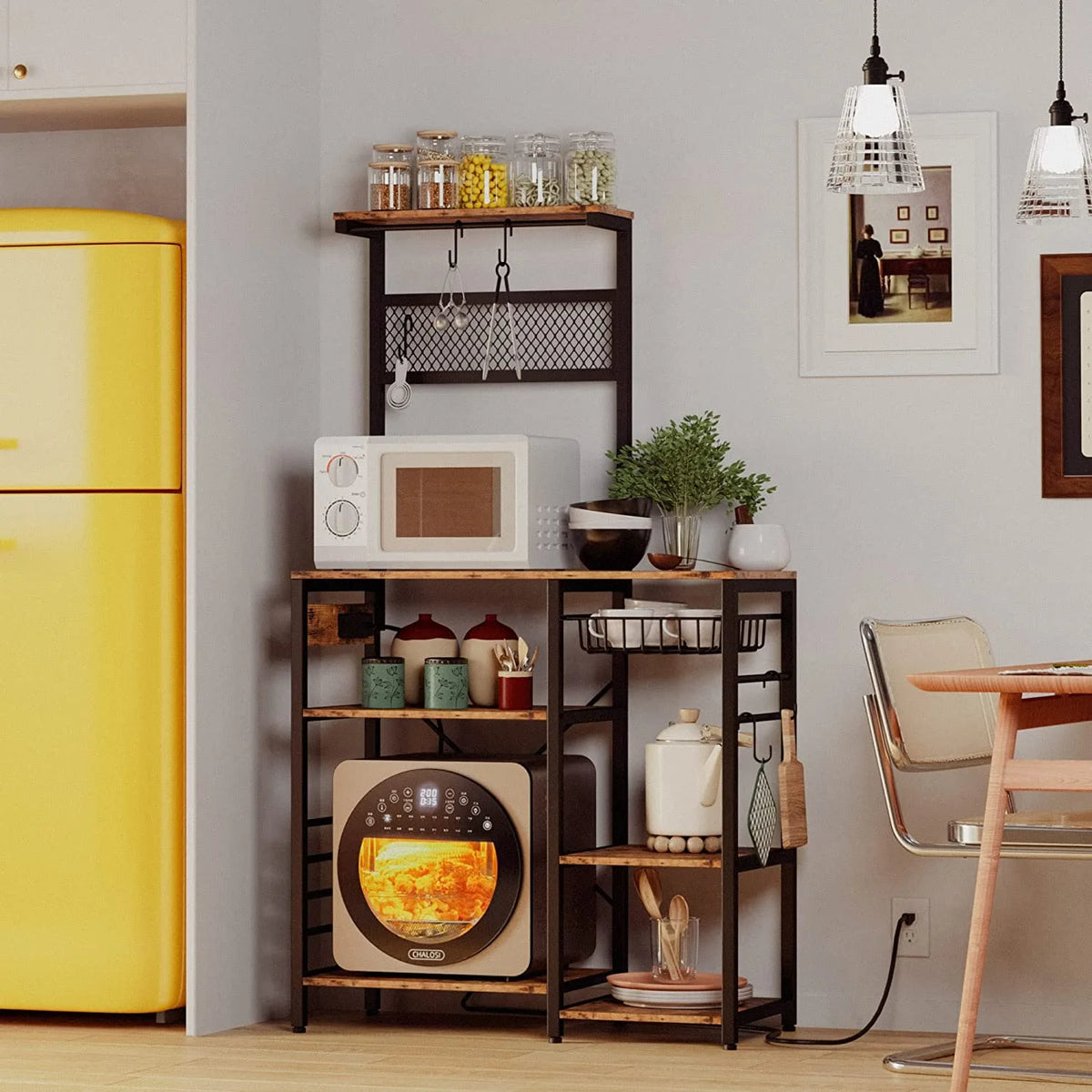 Kitchen Bakers Rack with Power Outlet U636061