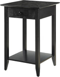 Cherry End Table with Drawer and Shelf E76314