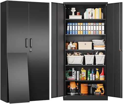 Red Black Metal Storage Cabinet with Lock N4120