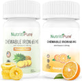 Chewable Iron 65mg with Vitamin C Orange and Pineapple Flavor S230825