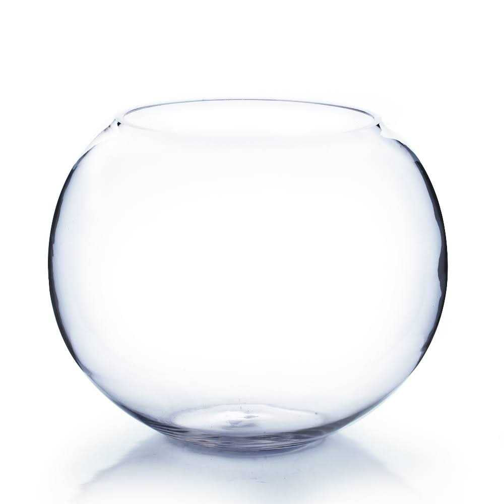 Clear Glass Bubble Bowl Vase D783592