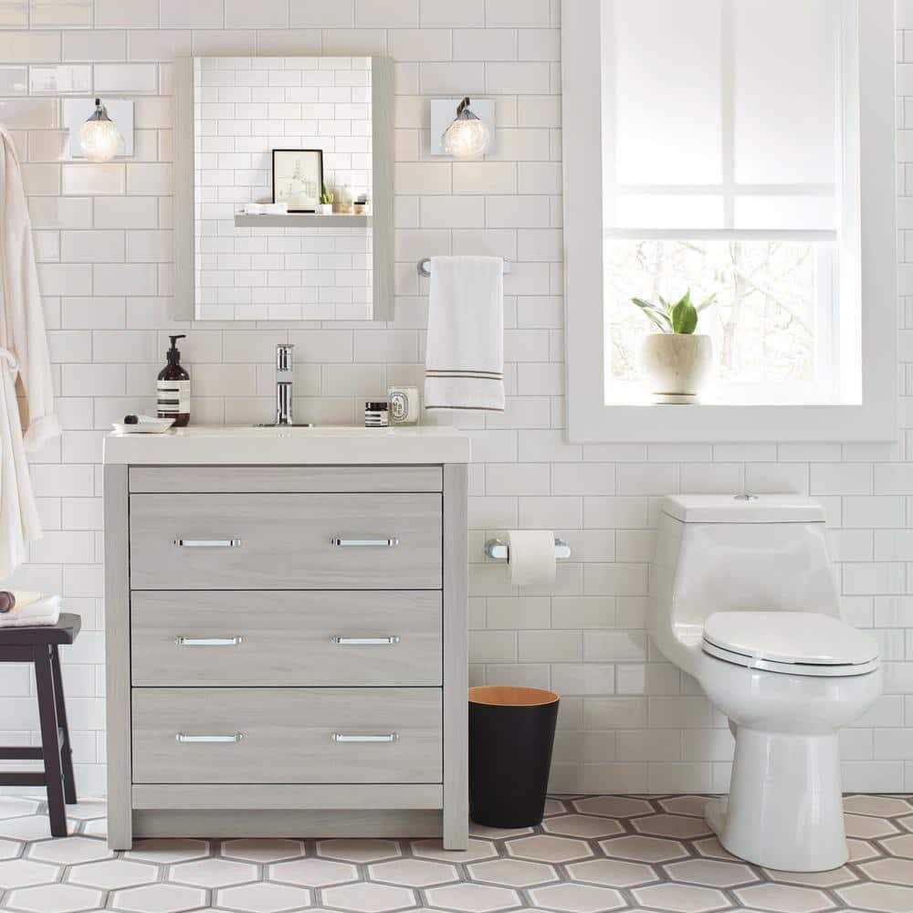 White 1-piece Dual Flush Elongated Toilet T70423