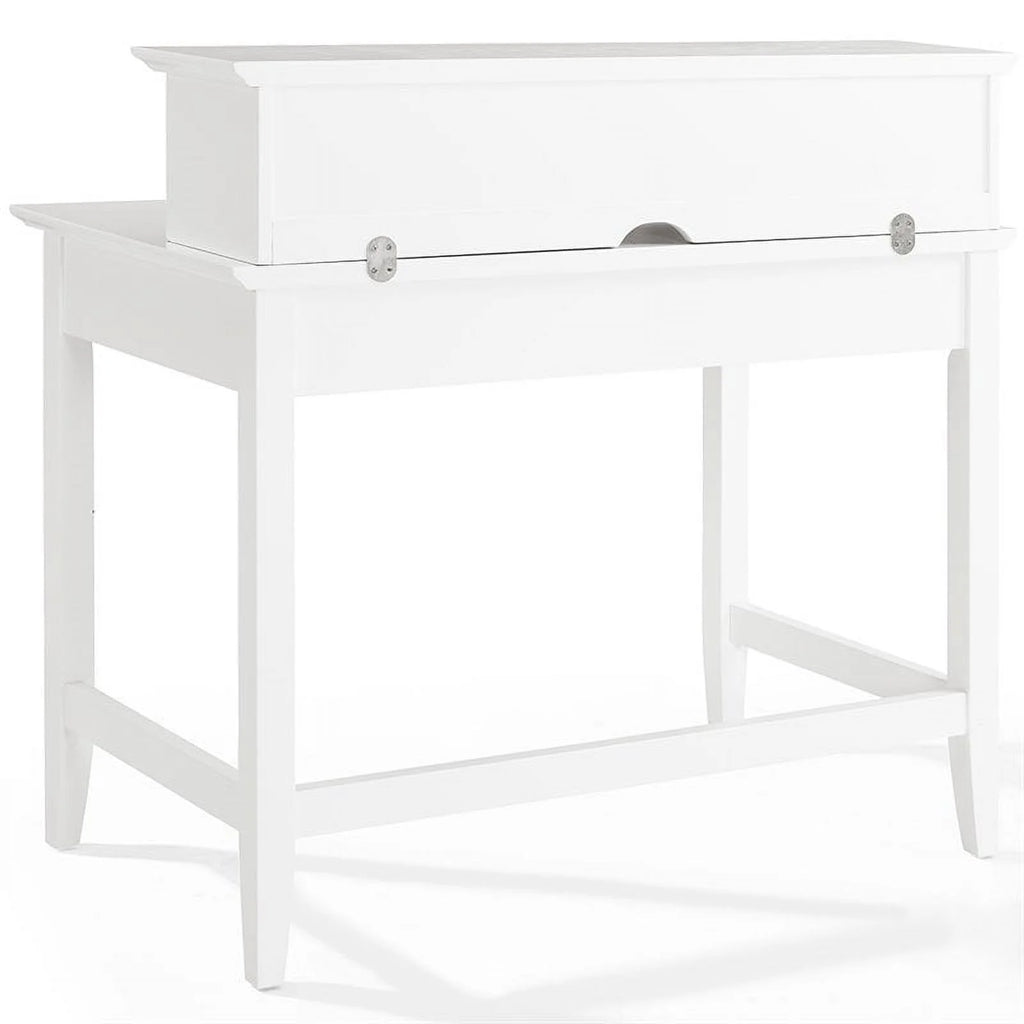 White Writing Desk with Hutch B11098