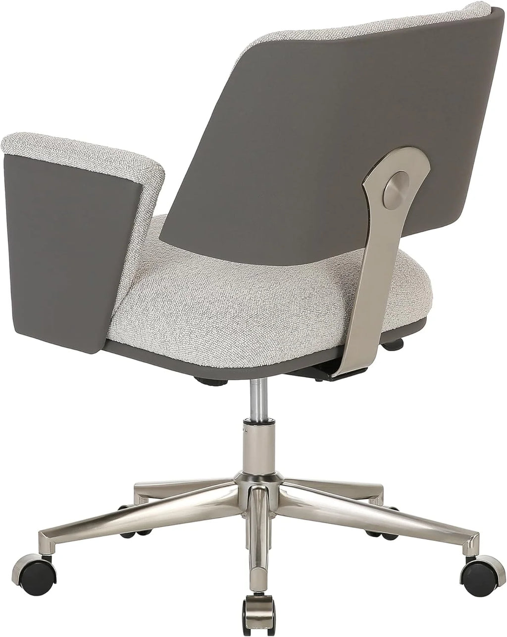 White Bouclé Fabric Task Chair Z6364