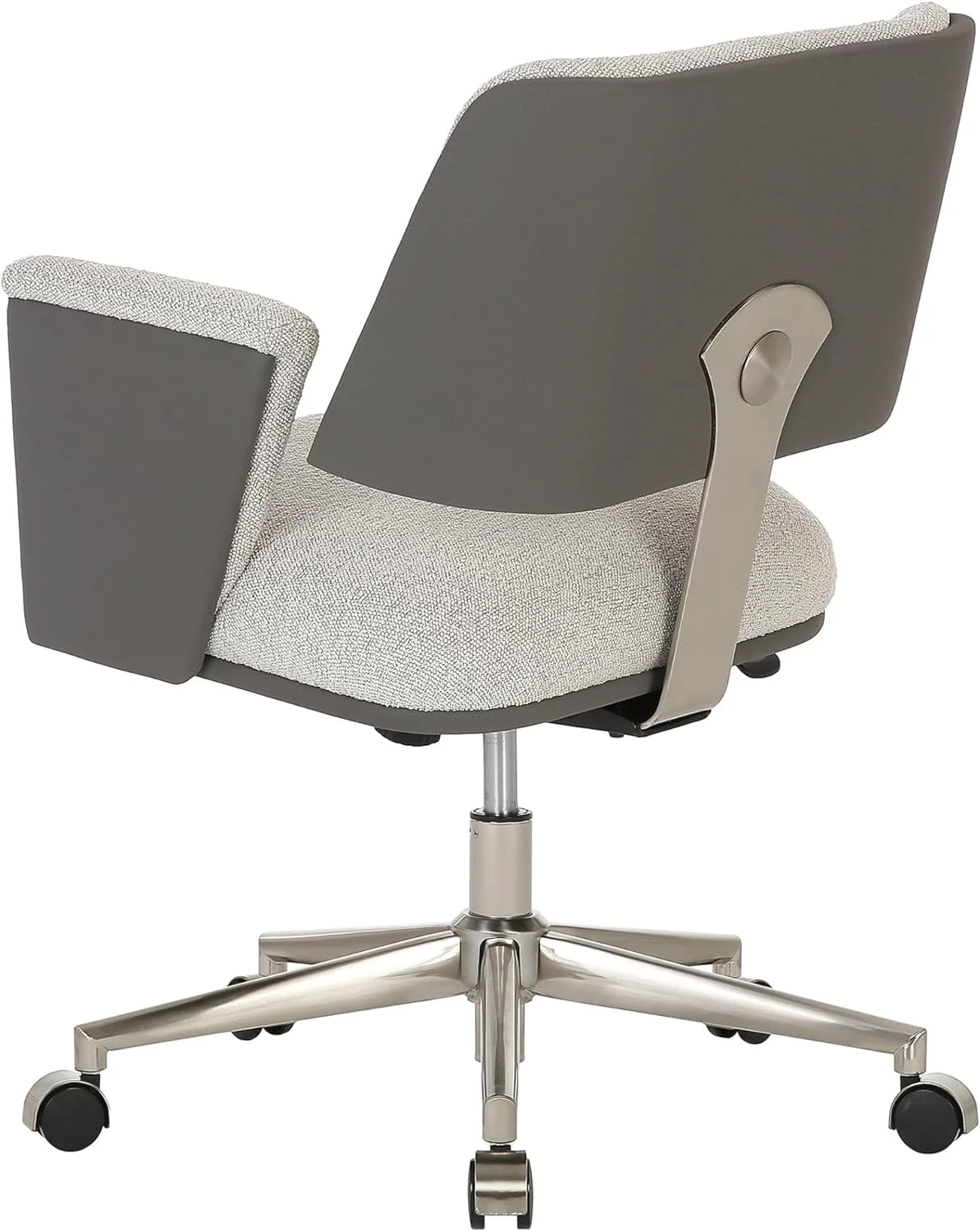 White Bouclé Fabric Task Chair Z6364