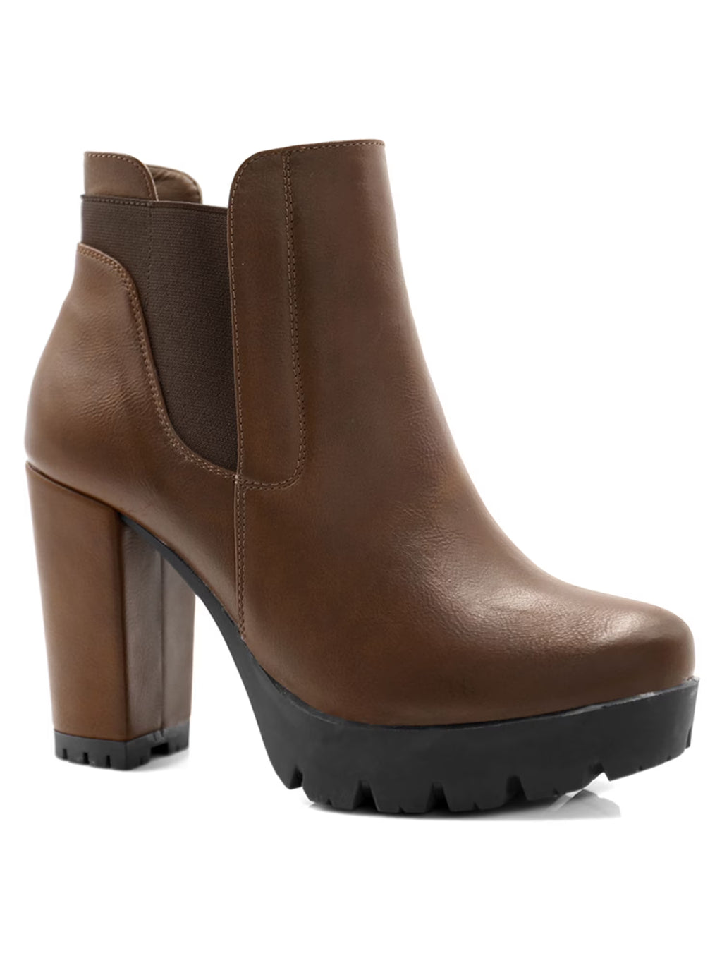 Chunky High Heel Platform Zipper Chelsea Boots K617