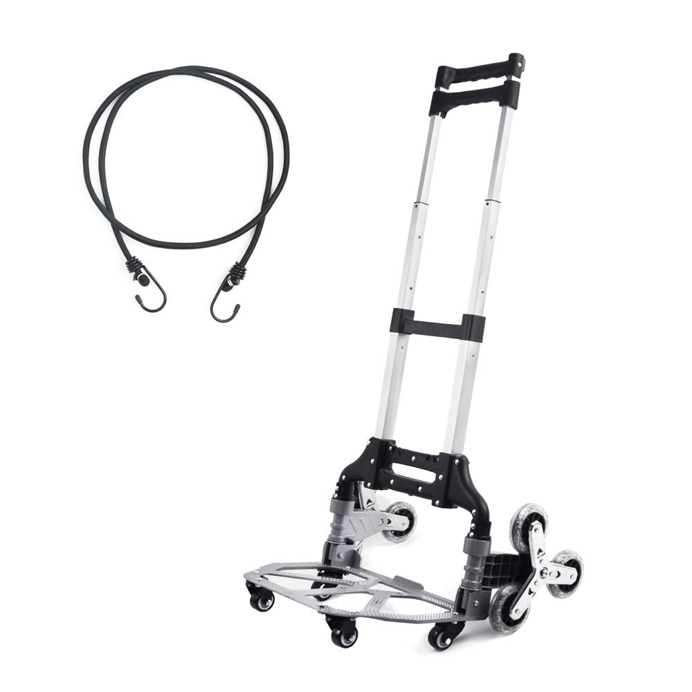 Stair Climbing Hand Truck with 6 TPR Wheels, Aluminum Alloy O413551